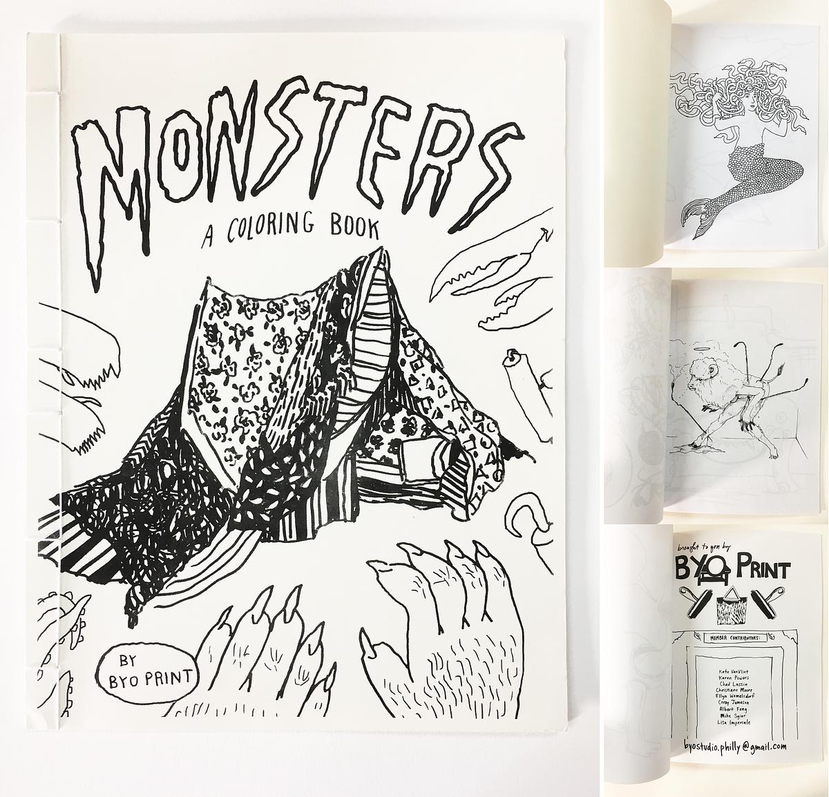 MONSTERS! Coloring Book by BYO Print MONSTERS! Coloring Book by BYO Print